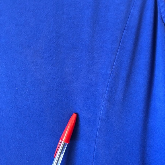 Catherines Women Maxi Dress size 1XWP Sleeveless V-Neck Blue Jersey knit Summer - Picture 13 of 16